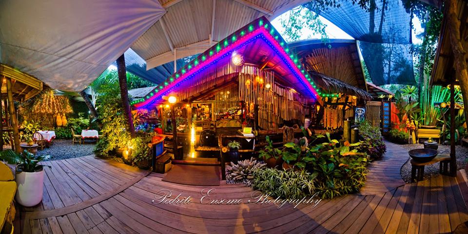 Traditional Filipino wooden house at Kalui Restaurant